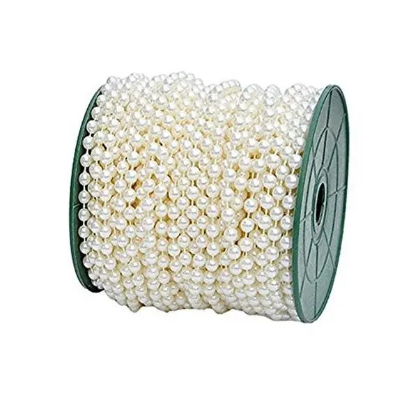 B&S FEEL 5mm Faux Pearl Beads Garland Pearl Bead Roll Strand for Wedding Party Decoration, 99 Feet Roll (Ivory)