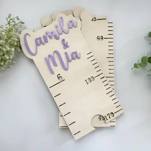 Personalized Kids Wooden Growth Chart | Height Chart Ruler | Wood Growth Ruler | Measuring Stick | Family Growth Chart | Baby Shower Gift
