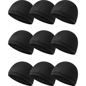 9 Pcs Cooling Skull Cap Camo Liner Sweat Wicking Lightweight Cycling Cap Running Head hat for Men Women