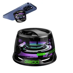 Magnetic Bluetooth Speaker - Portable Mini Bluetooth Speaker with Phone Stand, RGB Light, Teen Gift for Camping & Audio Smartphone Colorful Compact