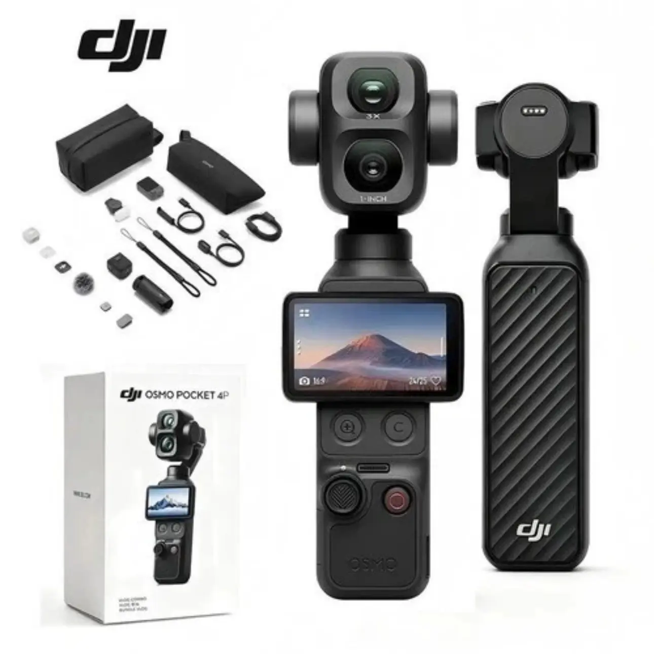 DJI Osmo Pocket 4P Vlog Combo Creator 4K/240fps Gimbal Action Camera
