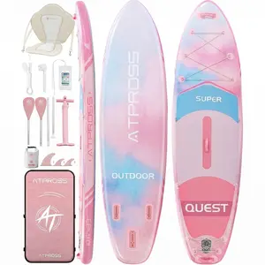 [Summervibes] 10'6''x33'' Inflatable Stand Up Paddle Board, 400lbs Cap. Extra-Wide SUP with Kayak Seat, Anti-Slip EVA Deck, Premium Accessories Kit, Stable for Yoga, Surf, Paddle Boarding