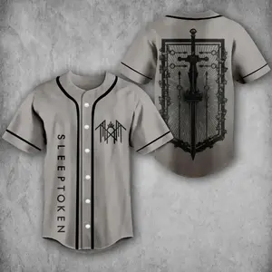 Sleep Token Damocles Crest Heavy Metal Baseball Jersey, Even In Arcadia Album Merch