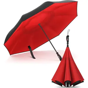 Large Umbrellas for Rain Windproof - Easy Automatic Open & Close, Heavy Duty Reinforced Fiberglass Frame - Portable, Folding, Compact Umbrella for Travel - All-Weather Strong Umbrella