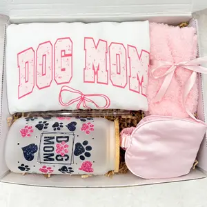 Dog Mom Gift Box Dog Mama Gift  Dog Mom Tshirt Dog Mom Cup Libby Glass Tumbler Frosted Cup Iced Coffee Gift Box  Her Drinkware Beverage Christmas Eye