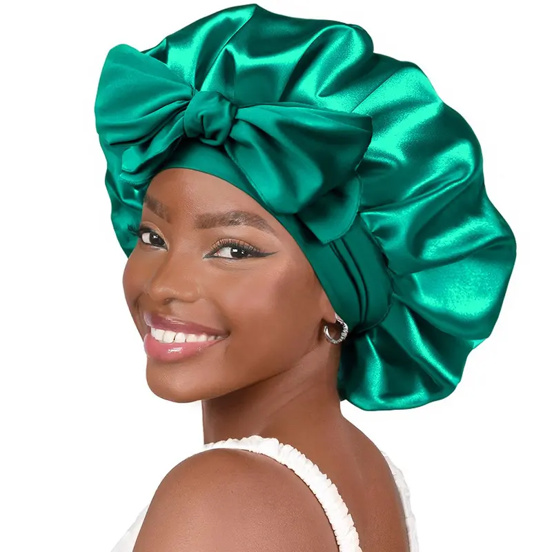 Double-Layer Satin Bonnet and Heatless Curl Rods for Easy Curls, Adjustable Hair Styling Accessories and Bonnets for Sleeping for Adults with Curly Hair, Silk, Everyday Versatility
