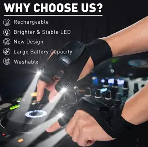 Upgrade Your Toolbox! High-Lumen LED Work Gloves | Rechargeable Hands-Free Flashlight for Car Repair, Plumbing & Tight Spaces | Durable ABS Tech