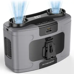 Portable Waist Fan, 20000mAh Rechargeable Clip on Wearable Belt Fan, 10 Speeds Hands-Free Hanging Neck Fan, Outdoor Personal Cooling Fan for Jobsite Travel Camping Gardening