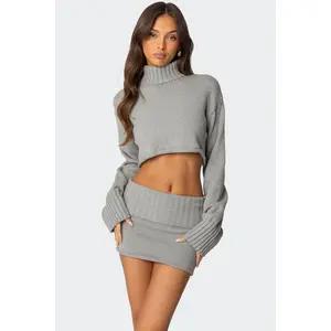 Gino Cropped Turtle Neck Sweater