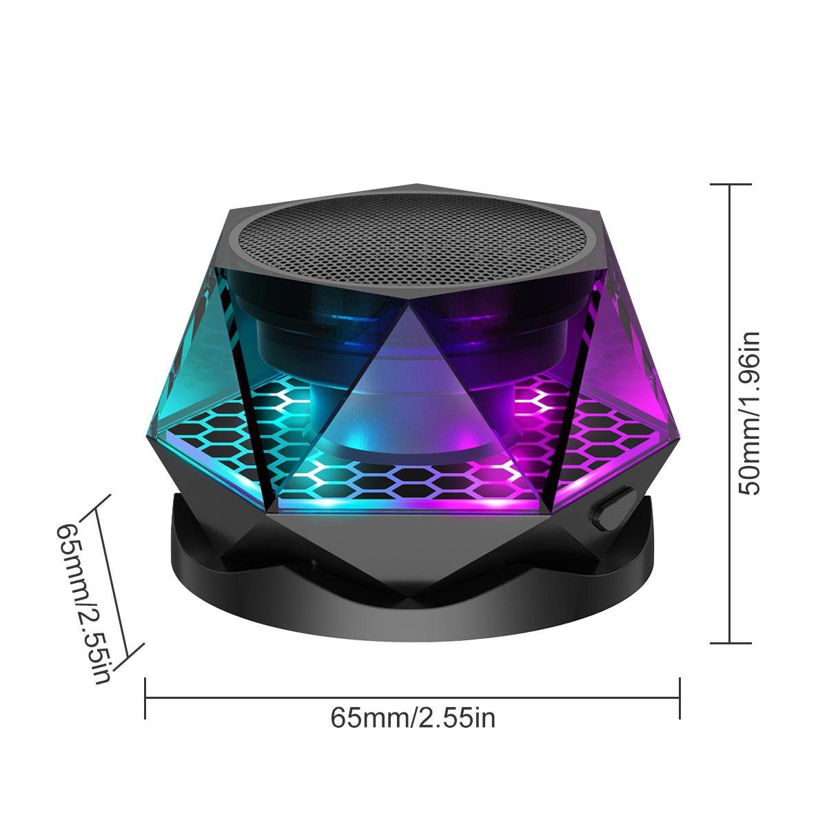 Portable Bluetooth Speaker with Multi RGB Color Light Show, Night Light Speaker, Wireless Magnetic Speaker, LED Colors Auto-Changing,TWS,Perfect Mini Speaker for Home, Outdoor (Multicolor)