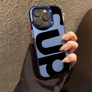 Letter SUP Pattern Case for iPhone 16 15 14 Pro Max 13 12 11 XR XS Plus Shockproof Drop Protective Rugged Durable Silicone Cover