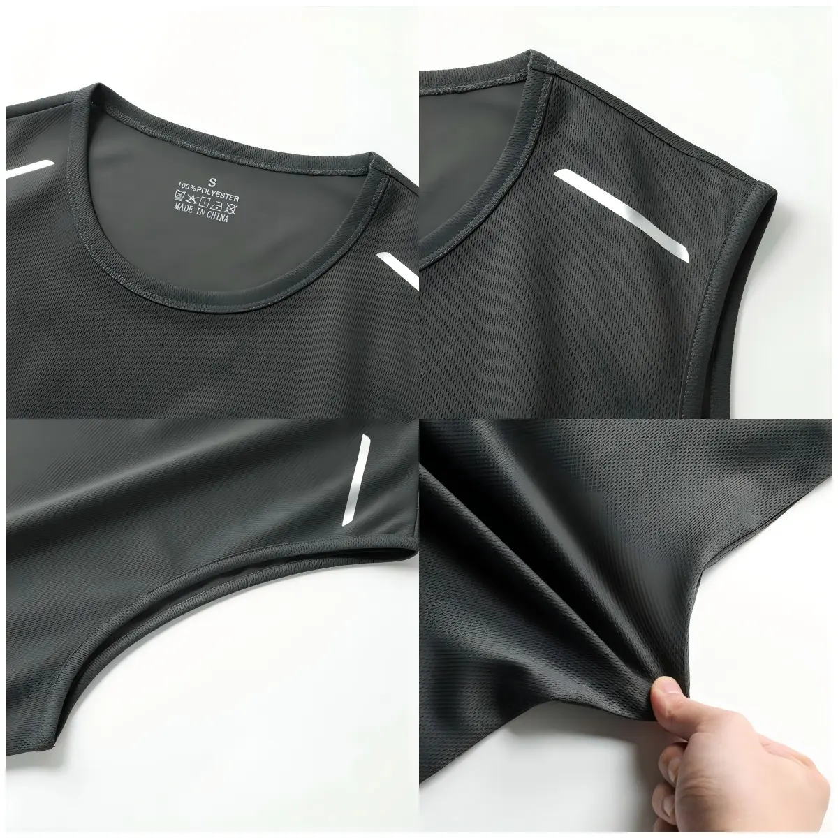 2PCS Men’s Wide-Strap Reflective Striped Vest, High-Stretch Breathable Muscle Tank Top, Heavyweight Drapey Fit Gym and Casual Sleeveless Shirt 2PCS Men’s Wide-Strap Reflective Striped Vest, High-Stretch Breathable Muscle Tank Top, Heavyweight Drapey Fit Gym and Casual Sleeveless Shirt