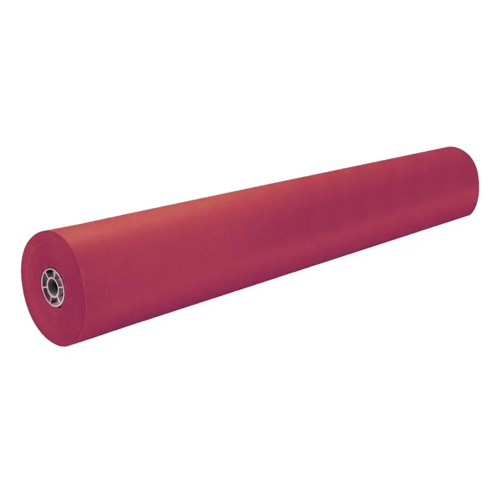 Scarlet Duo-Finish Fiber Light-Weight Rainbow Kraft Paper Roll - 36 In x 1000 Ft - Colored Paper for Gifts & Wrapping, Office Stationery Supplies, Colored Paper Gifts & Wrapping