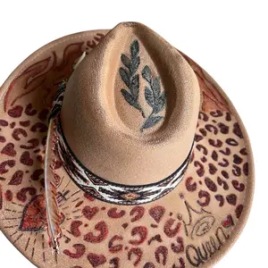 Let It Burn, Burned Hat, Felt, wide Brim.