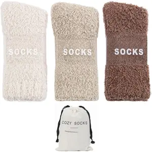 Cozy Socks for Women Gifts: 3 Pairs Luxe Cloud Fuzzy Socks for  Sleep