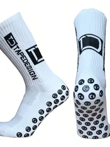 Men's Professional Football Socks, Shock Absorbing Comfortable Sweat-Wicking Durable, Training Practical Mid-Calf Sports Socks