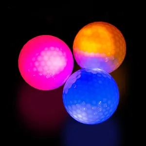 THIODOON Glow in The Dark LED Golf Balls 3 Pack - Long Lasting Light Up Balls for Night Golf - Fun Indoor & Outdoor Gift for Men Women Kids -  Red Green Blue
