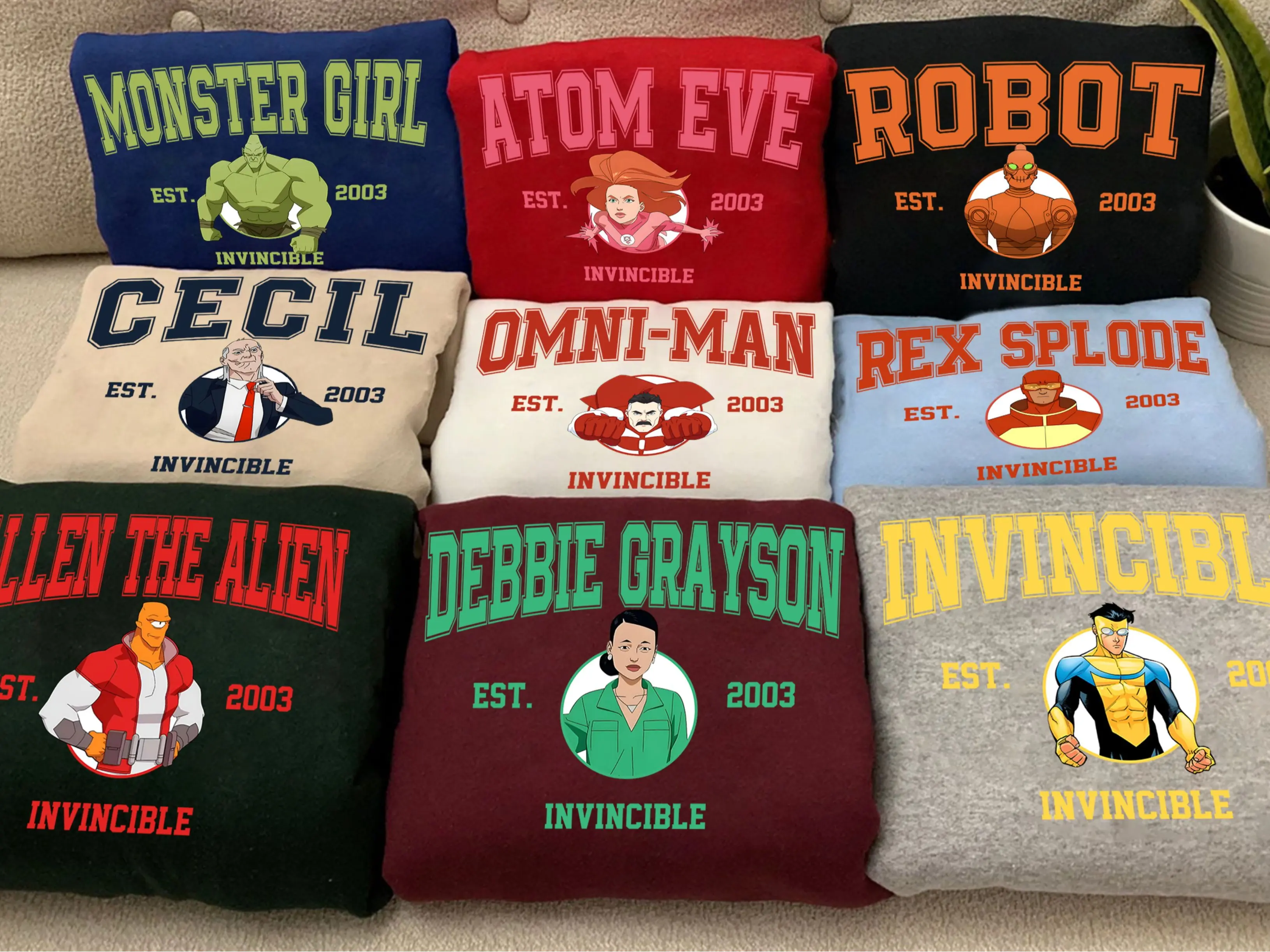 Invincible Characters Sweatshirt Invincible Characters Sweatshirt