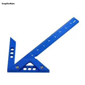 Snapfixmate Aluminum Imperial Circle Center Positioning, 45/90 Degree Positioning Ruler, Right Angle Positioning, Centerline Positioning, Multi-Function Arrow Ruler, High-Precision Measuring Ruler