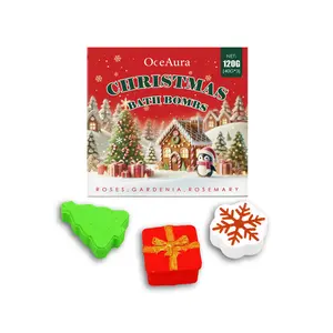 Christmas Bubble Bath Ball Set -  Festive Colorful Style，Natural Handmade Bath Bombs, Moisturizing Fragrance & Skin-Cleansing Function, Perfect Gift for Women Men Kids Teen Girls