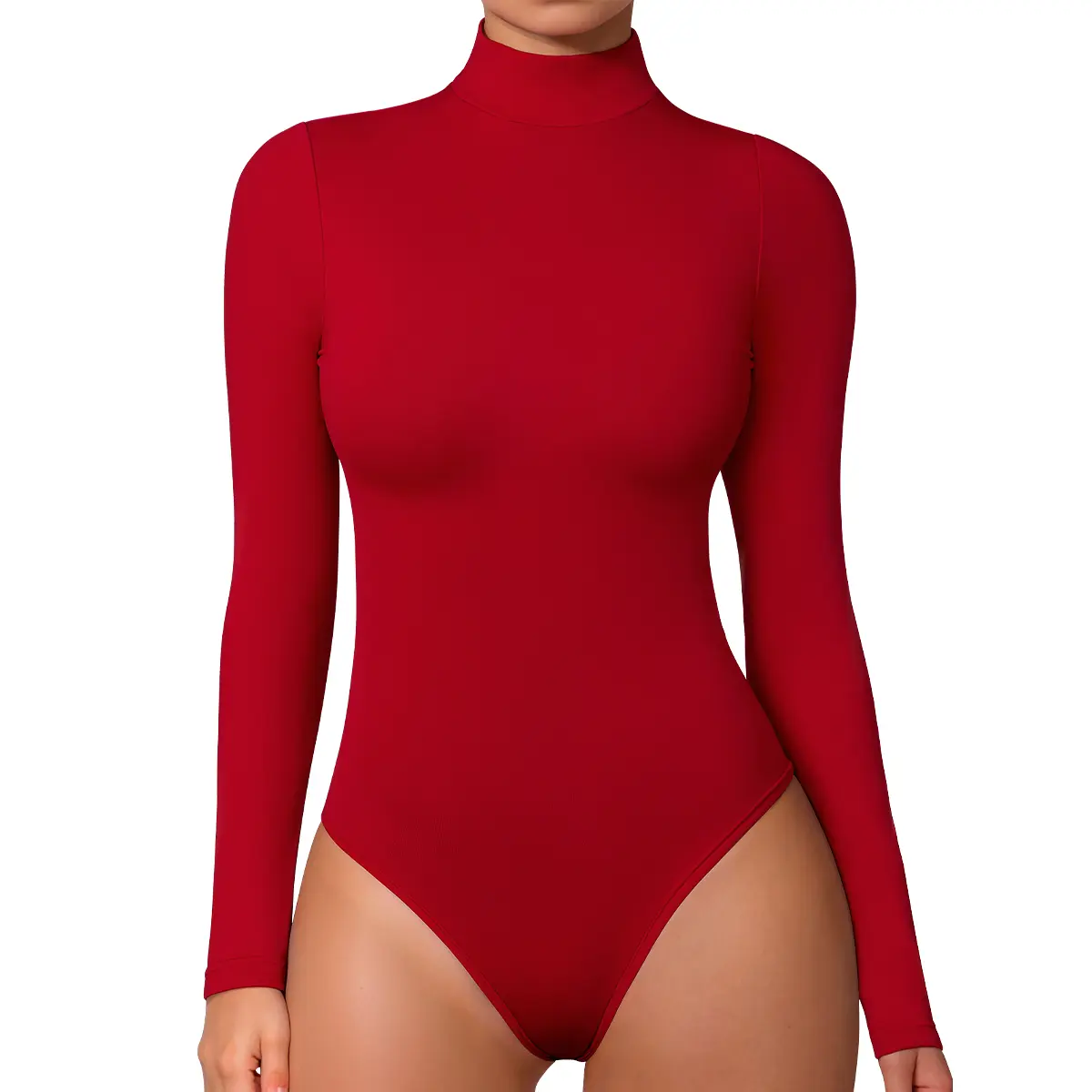 OYV Women's Mock Turtle Neck Long Sleeve Tops Bodysuit Jumpsuit OYV Women's Mock Turtle Neck Long Sleeve Tops Bodysuit Jumpsuit
