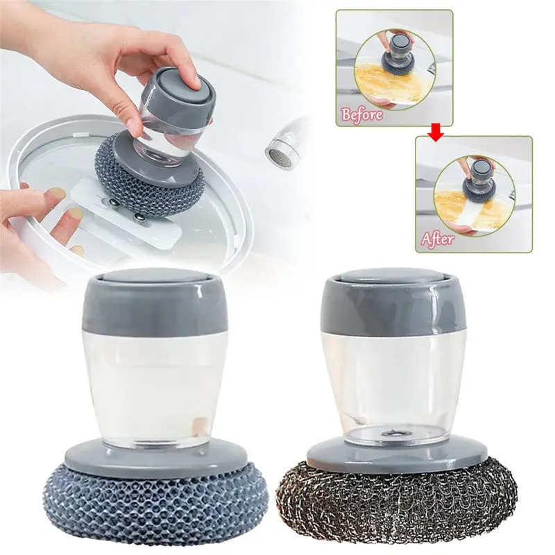 Refillable Soap-Dispensing Palm Scrub Brush