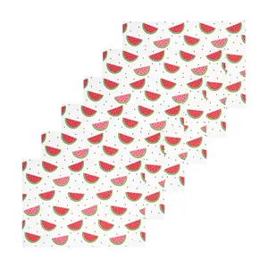 Watermelon Whimsy Set of 6 Placemats by Valerie