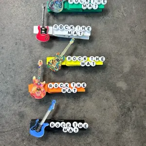 Gymnastics & cheer tumbling guitar pins for pinning at competition