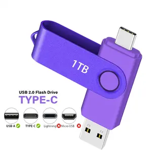1TB/512GB/256GB/128GB/64GB Flash Drive High-Speed USB 3.0 Type-C OTG Pen Drive, Portable Flash Drive, Supports Computers Smartphones Tablets, Fast Data Transfer Thumb Drive