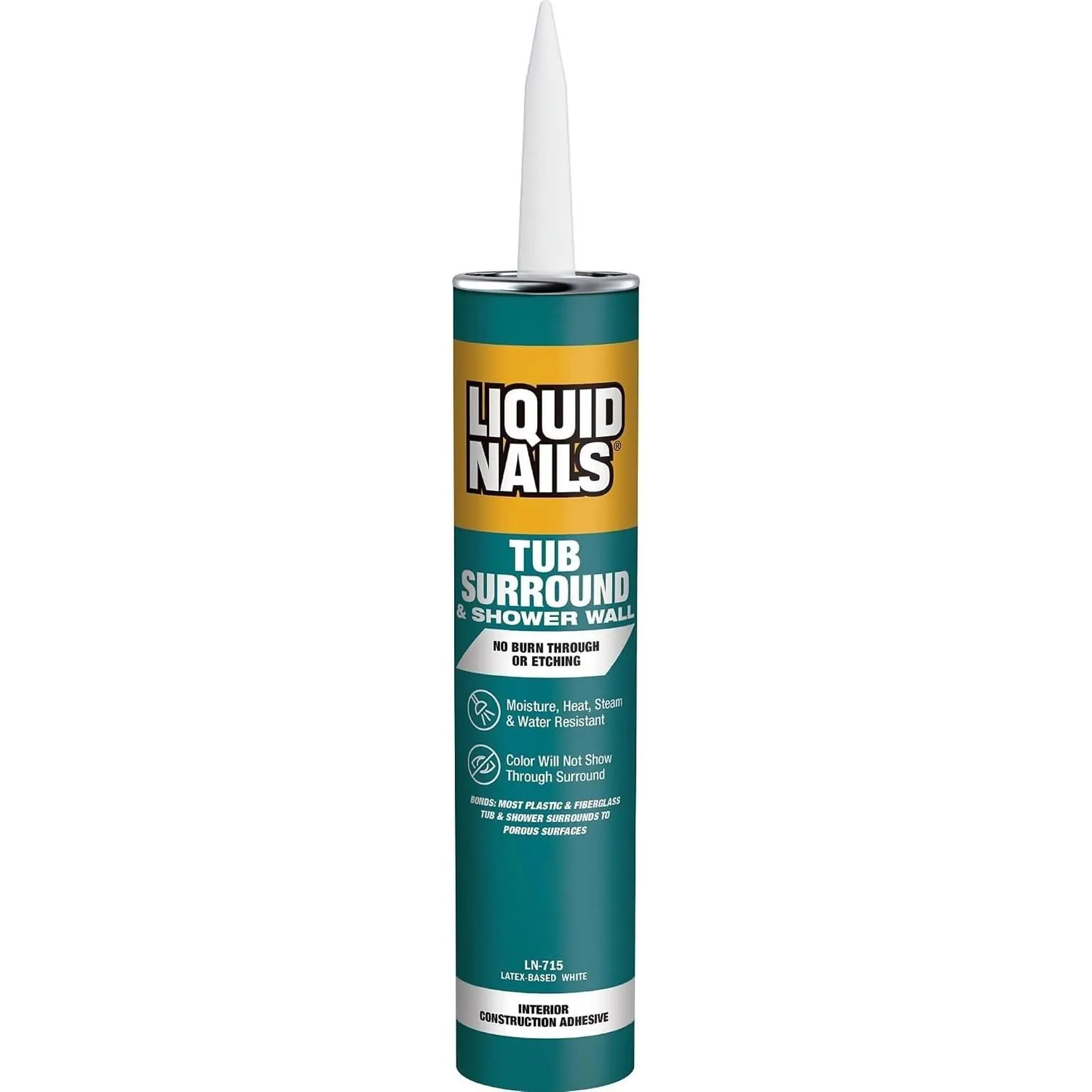 Tub Surround 10 oz Bright White Low VOC Interior Tub and Shower Adhesive, 6 Pack