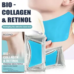 ROZINO Bio-Collagen & Retinol Firming Hydrogel Neck Patch, Anti-Aging Treatment for Tech Wrinkles, Instant Smoothing & Lifting for Swan Neck (5 PCS/15 PCS/30 PCS) Father's Day Gift Idea Fast-Acting Sculpting Cream