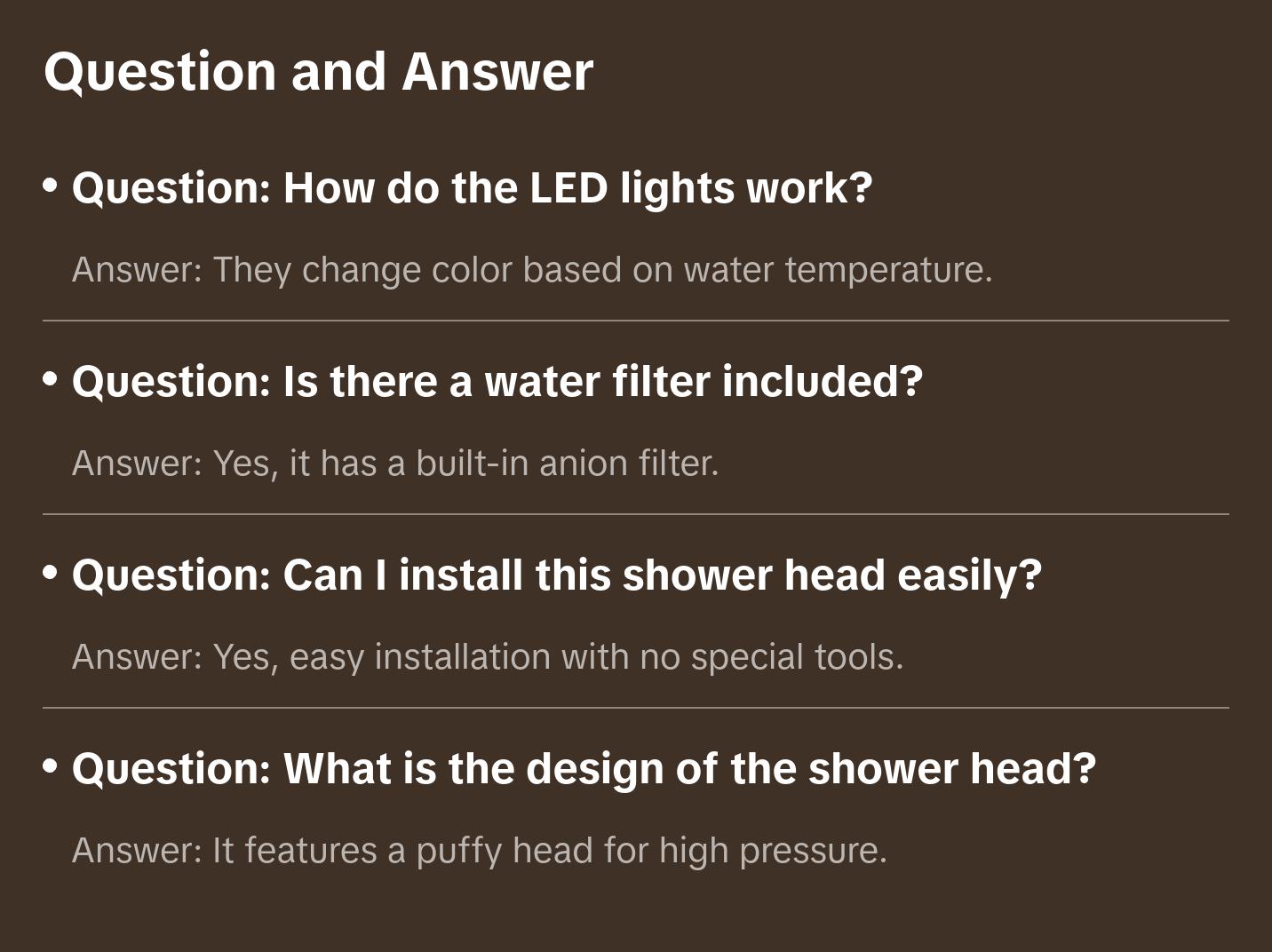 LED Light-Emitting Handheld Shower Head