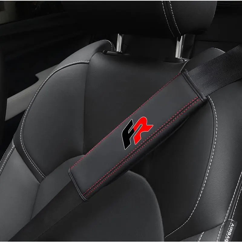 4PCS PU leather abdominal relief case for increased driving comfort for Seat Leon FR+ Cupra Ibiza Altea Exeo Car Seat Attachment
