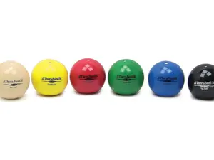 THERABAND Soft Weight, 4.5" Diameter, Weighted Balls for Baseball, Weighted Balls for Softball, Hand Held Ball Shaped Isotonic, Shoulder Strength, Rotator Cuff & Throwing Trainer, Assorted Set of 6