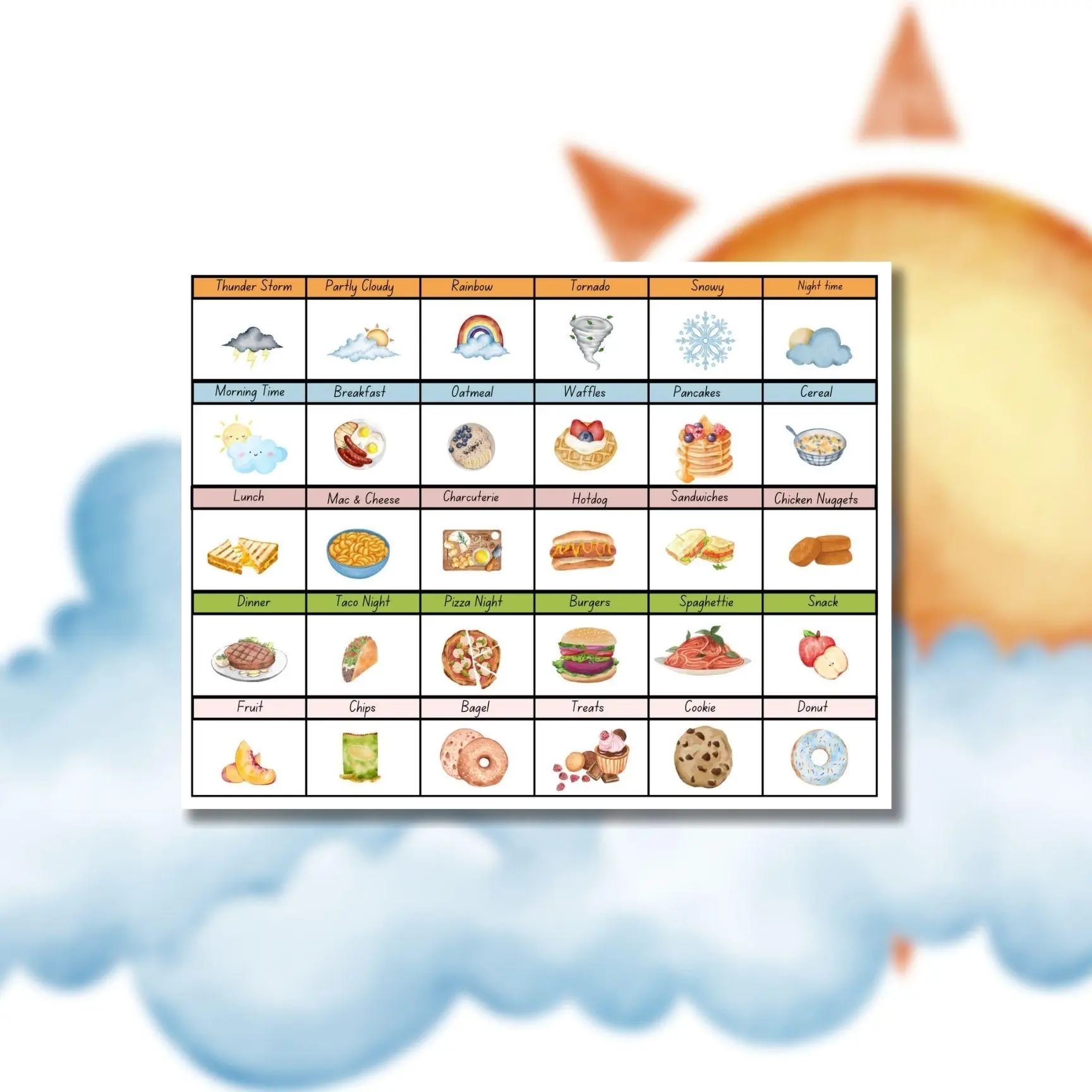 Daily Routine & Chore Card Charts