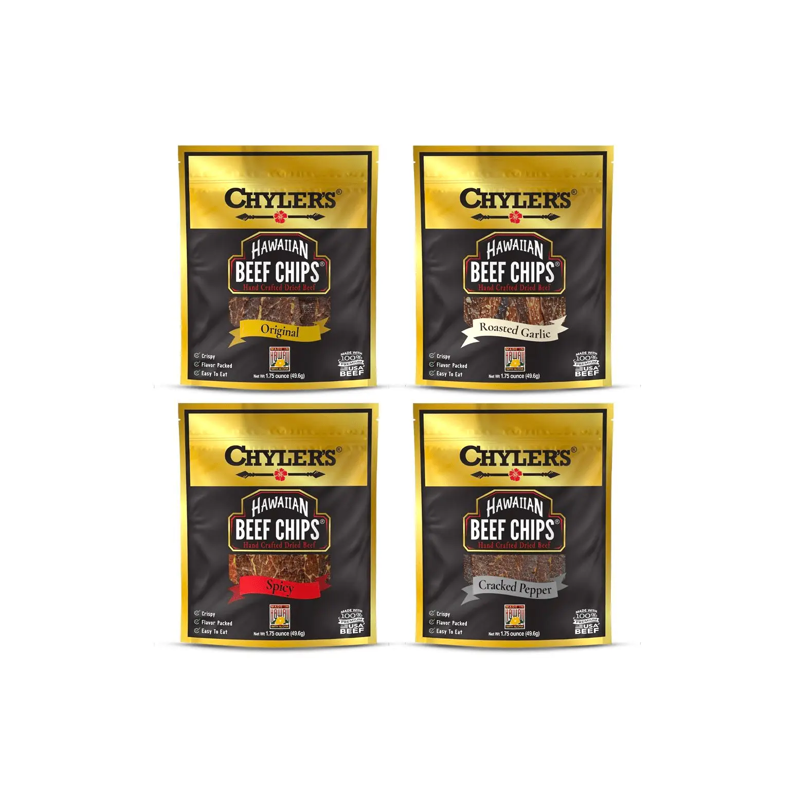 Chyler’s® Beef Chips Variety Pack (4 bags)
