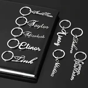 [Customized Name Keychains] Personalized Stainless Steel Keychains| Customized Name Key Rings, Unique Tag, Special Gifts for Women, Men, Father's Day, Mother's Day, Valentine's Day, Occasions, Decorative