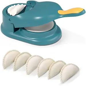 Two-In-One Dumpling Making Machine, Fully Automatic Manual Wrapper Pressing Tool, Ideal for Egg & Steamed Dumplings, Home Use