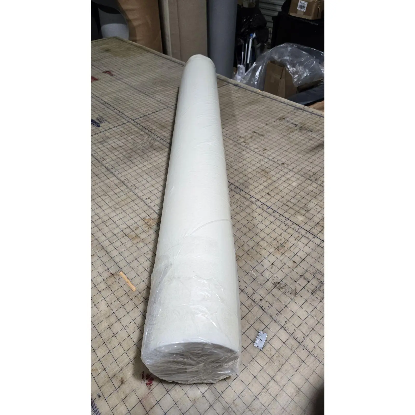White Stretch Suede Headliner Foam Back Stretch Fabric 60"wide