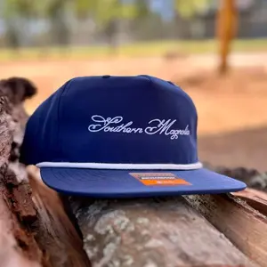 Navy Blue Southern Magnolia Rope Hat