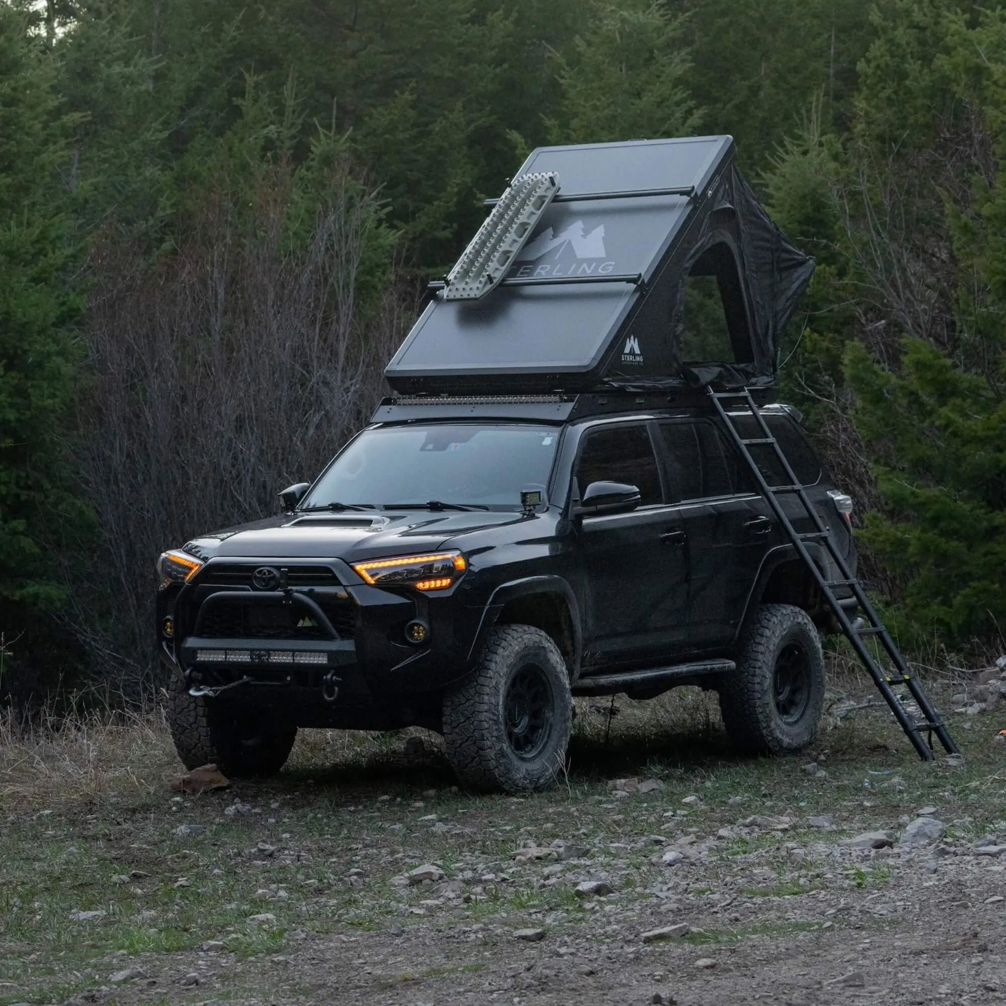 Slim Hardshell Rooftop Tent, 96 lbs Ultra-Lightweight Aluminium Alloy Body for Rooftop Camping, with LED Lights, Optional Clip-In Insulation & Modern Features
