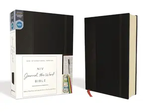 NIV, Journal the Word Bible (Perfect for Note-Taking), Hardcover, Black, Red Letter, Comfort Print: Reflect, Take Notes, or Create Art Next to Your Favorite Verses