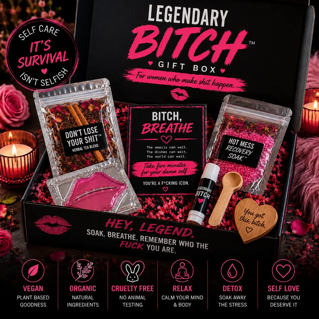 Legendary B*tch Bath Salt Self Care Gift Box