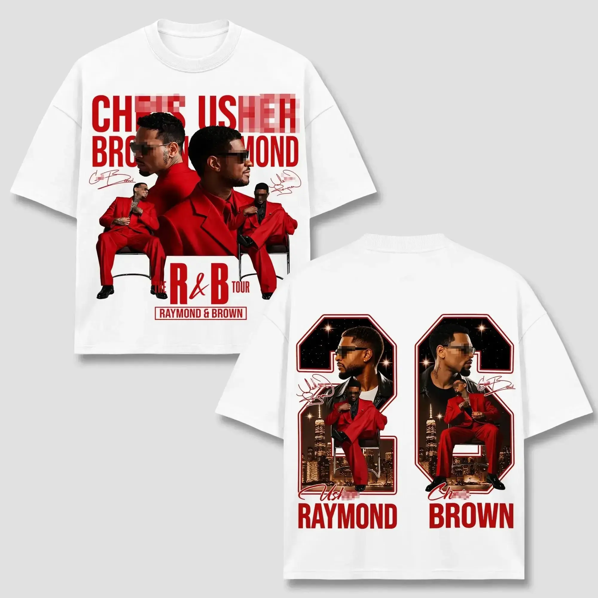 [FREE SHIP] Brown Raymond T-Shirt, Raymond and Brown RAndB Tour Tee, Live Nation Concert Dates Tracklist Top, Breezy Singer Graphic, Vintage Bootleg Hip Hop Style, US Unisex Casual Oversized Streetwear Gameday Apparel Outfits