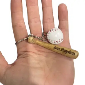 Custom baseball/softball keychain
