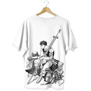 Guts Longsword Anime Tee, Dark Fantasy Warrior Graphic T-Shirt, Manga Style Streetwear, Unisex Otaku Gift S–3XL