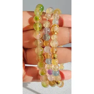 Crystal Bracelet Stacks - Assorted Stones in Black, White, Beige & Clear - Elegant Design for Everyday Wear