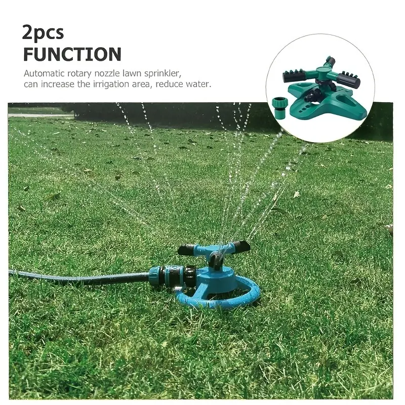 Automatic 360-Degree Rotating Plastic Backyard Garden Irrigation System - 600mAh Nickel-Based Built-In Batteries Automatic Watering Devices for Outdoor Lawn, Children & Pets