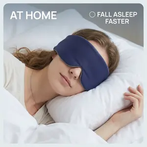 Sleep Mask Dual Fabric Fleece & Ice Silk Strap-free Velcro Design Easter gifts The Weighted Blanket For Your Eyes Side-Sleeping Friendly for Men & Women Lash Extension Friendly Valentines Day Women's day Gifts Exchange Party