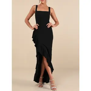 Lulus Immaculate Excellence Pink Sleeveless Ruffled Tulip Maxi Dress outfits Mesh Tropical Leopard Tube